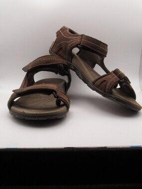 Vionic Brown Boyes Men's Leather Strap Sandals Size 11